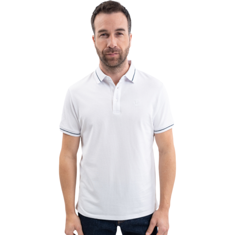 Harcour - Polo manches courtes homme Oscar blanc
