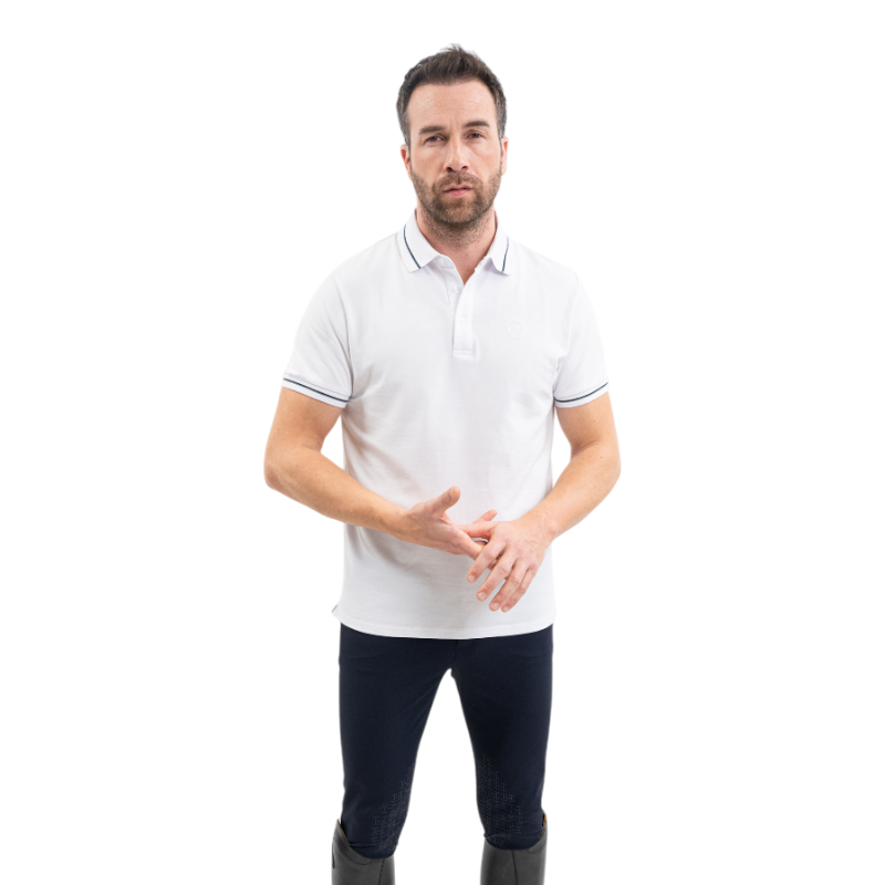 Harcour - Polo manches courtes homme Oscar blanc