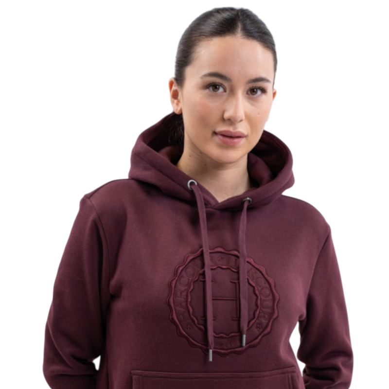 Harcour - Sweat à capuche unisexe Samy aubergine | - Ohlala