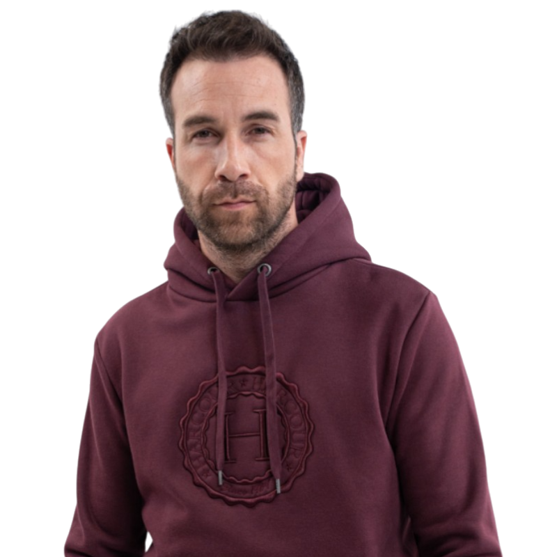 Harcour - Sweat à capuche unisexe Samy aubergine | - Ohlala