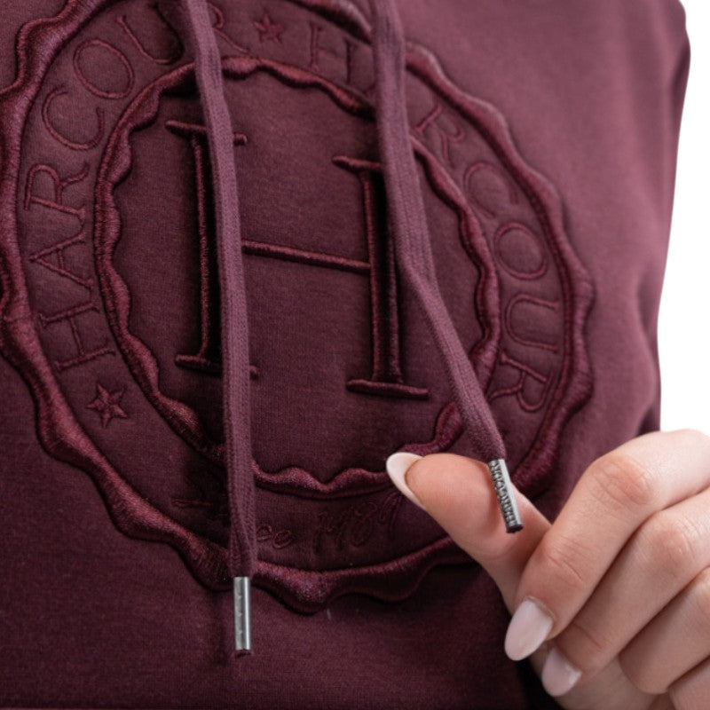 Harcour - Sweat à capuche unisexe Samy aubergine