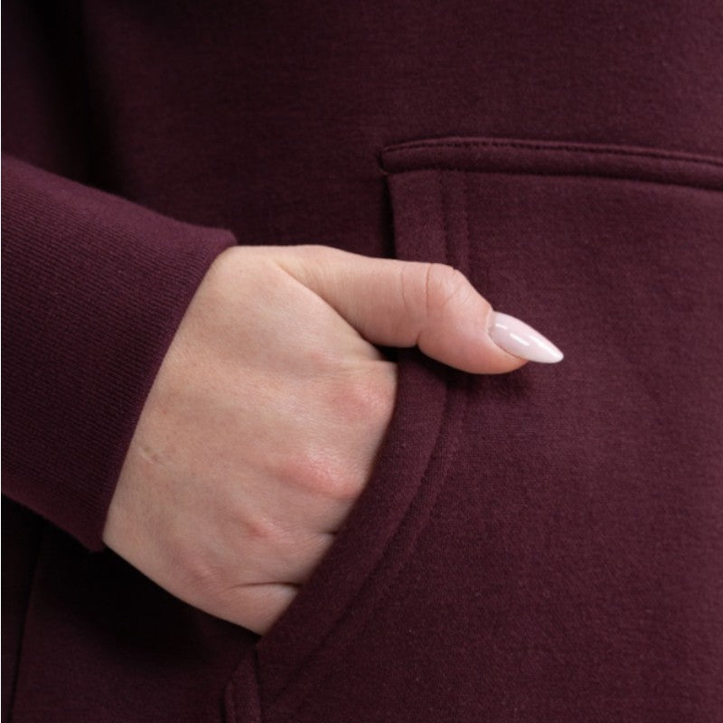 Harcour - Sweat à capuche unisexe Samy aubergine