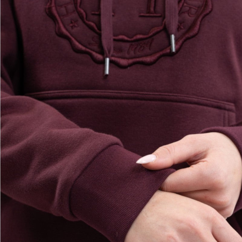 Harcour - Sweat à capuche unisexe Samy aubergine