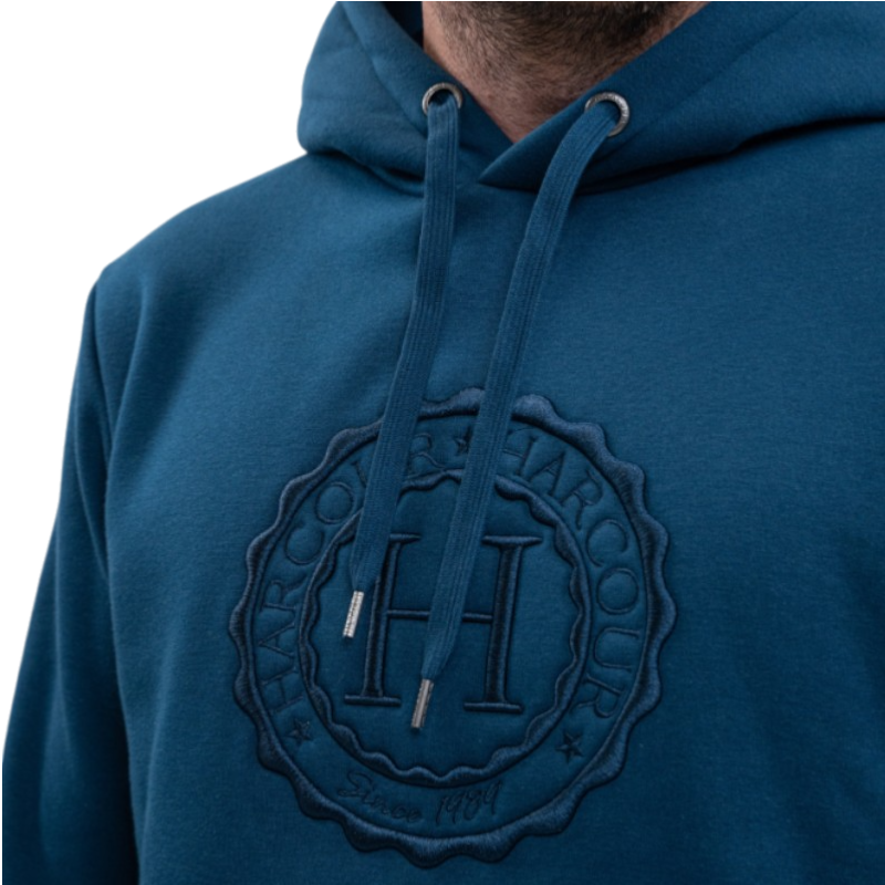 Harcour - Sweat à capuche unisexe Samy bleu lagon