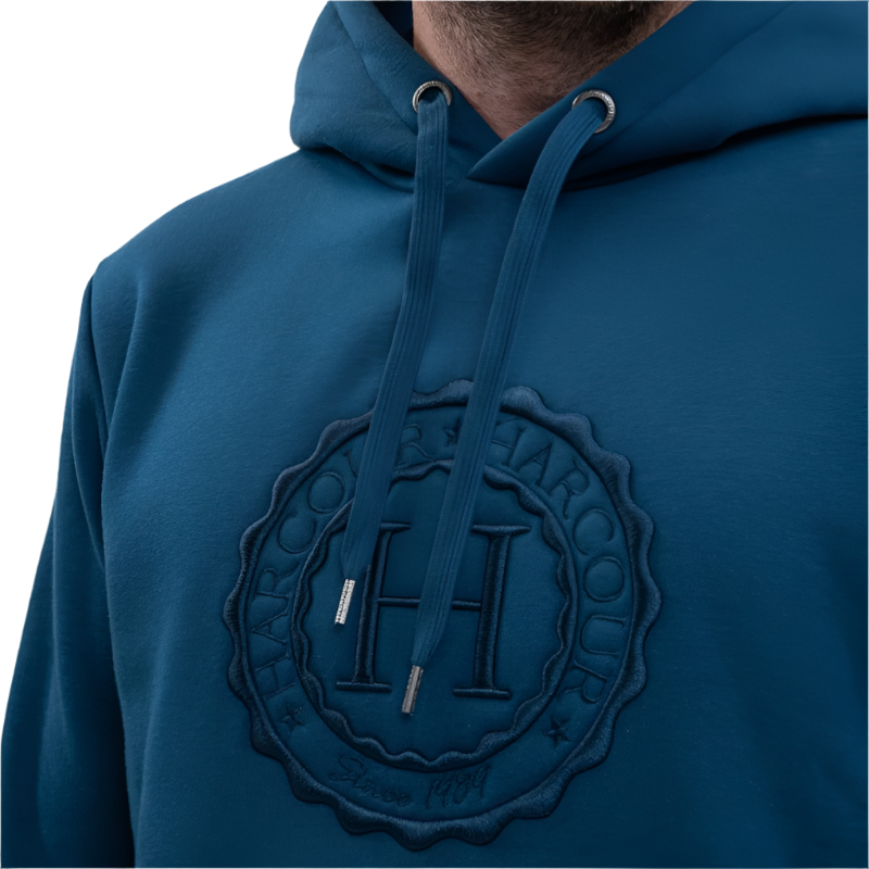 Harcour - Sweat à capuche unisexe Samy bleu lagon