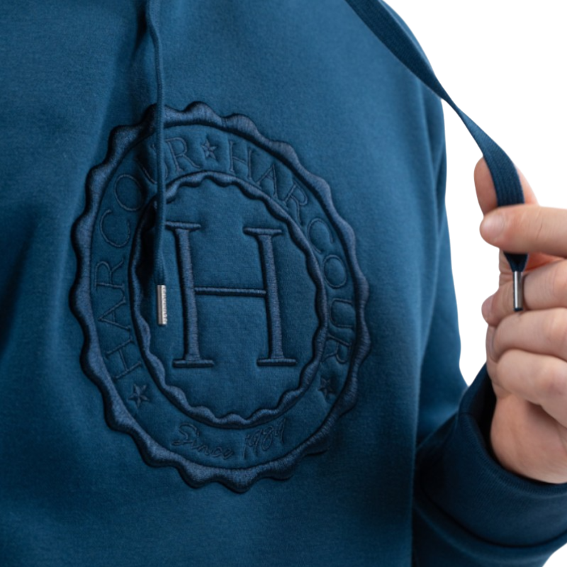 Harcour - Sweat à capuche unisexe Samy bleu lagon
