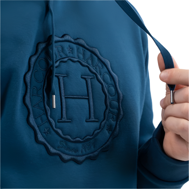 Harcour - Sweat à capuche unisexe Samy bleu lagon