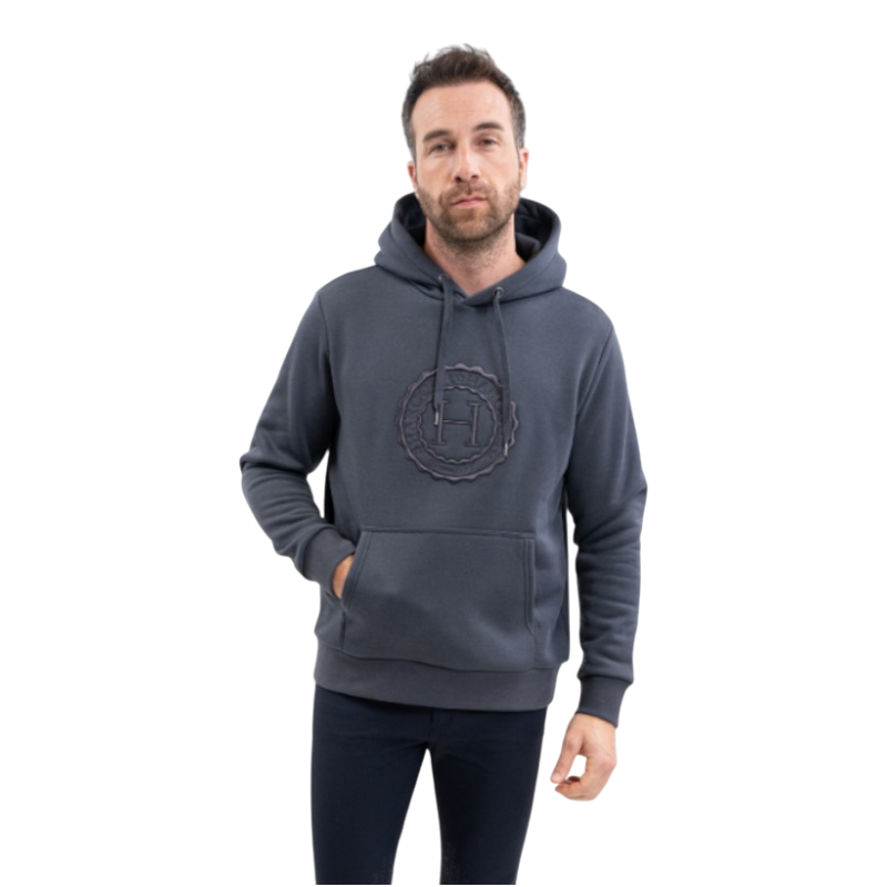 Harcour - Sweat à capuche unisexe Samy gris foncé | - Ohlala