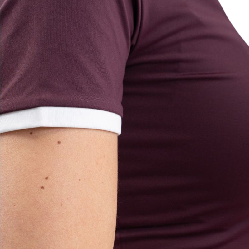 Harcour - Polo de concours manches courtes femme Shine aubergine | - Ohlala