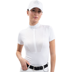 Harcour - Wedstrijdpolo korte mouwen dames Shine wit | - Ohlala