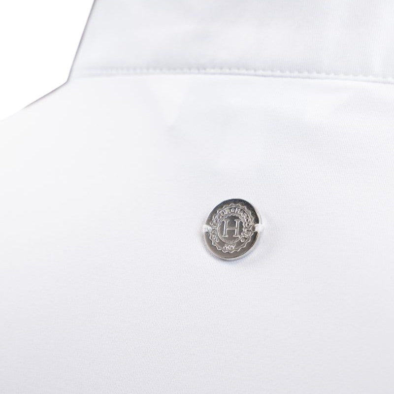 Harcour - Polo de concours manches courtes femme Shine blanc | - Ohlala