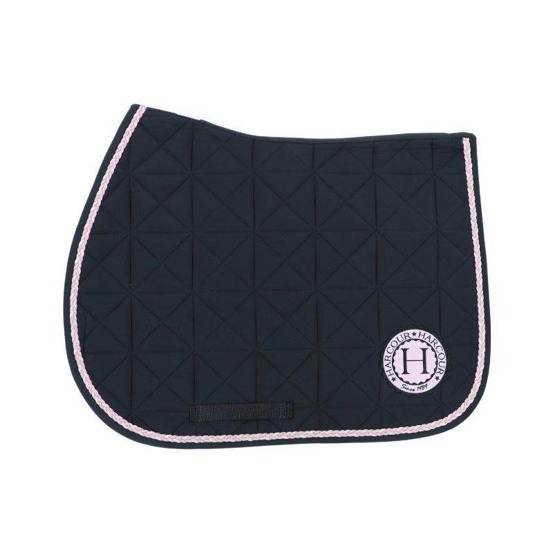 Tapis de selle Verticali marine/rose Paddock Sports | OHLALA