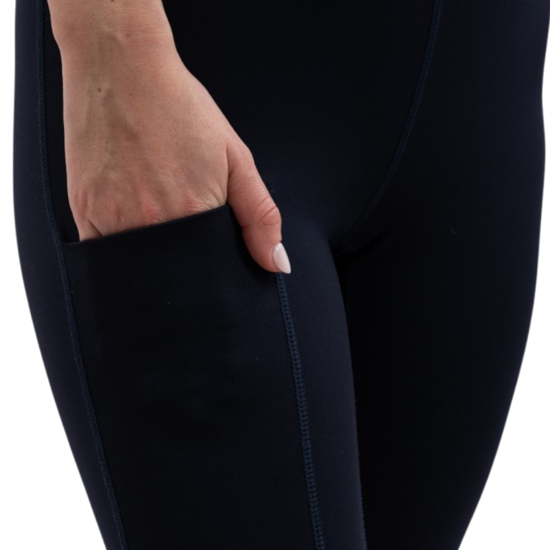 Harcour - Legging femme Volta marine/ lin