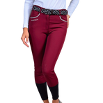 Harcour - Pantalon d'équitation femme fix system grip Jaltika bordeaux | - Ohlala