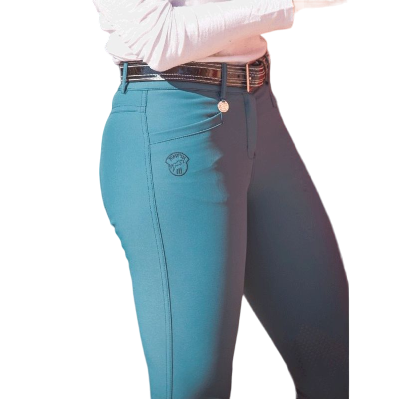 Jaltika Pantalon Équitation Fix System Grip Femme Rider - Bleu