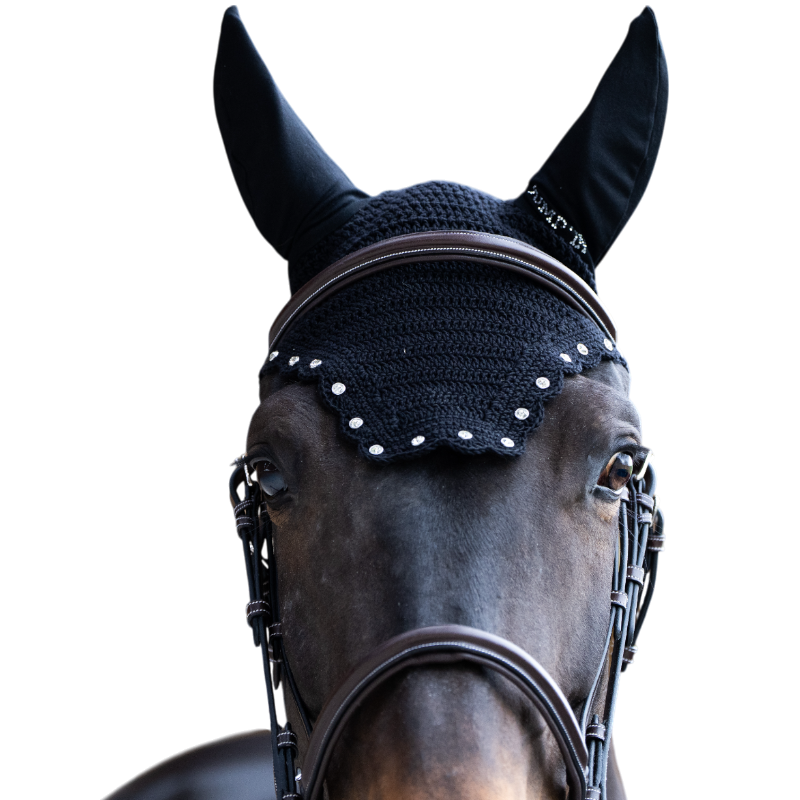 Jump'In - Bonnet pour chevaux Balthazar noir/ diamant | - Ohlala