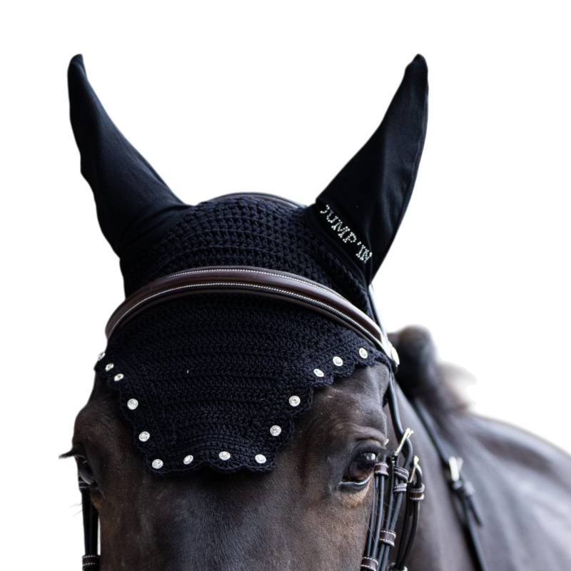 Jump'In - Bonnet pour chevaux Balthazar noir/ diamant | - Ohlala