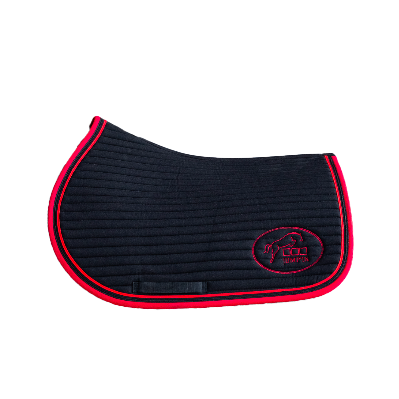 Jump'In - Tapis de selle Balthazar noir/ rouge | - Ohlala