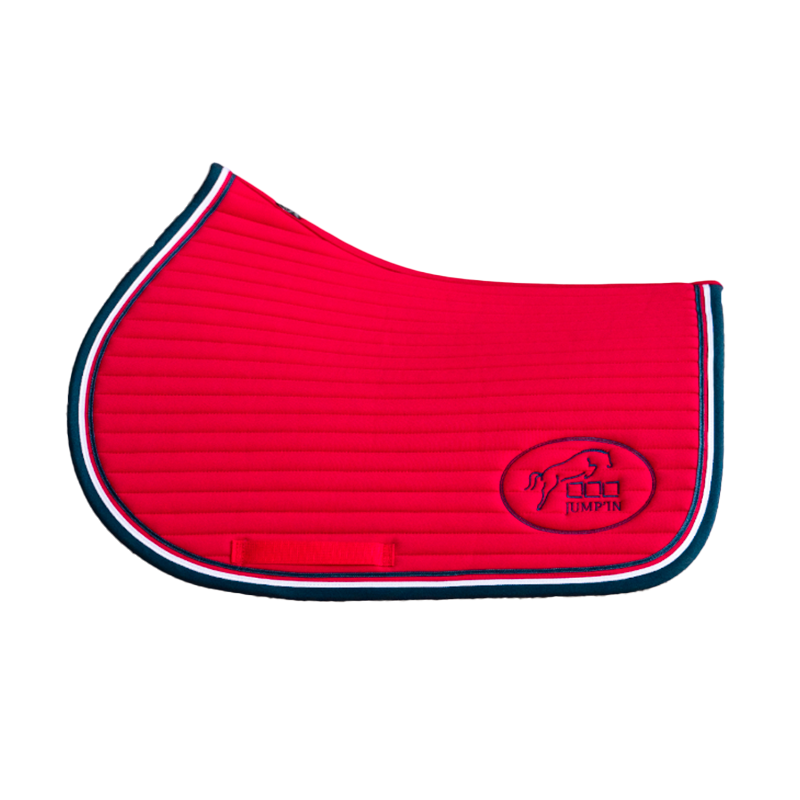 Jump'In - Tapis de selle Balthazar rouge/ marine | - Ohlala