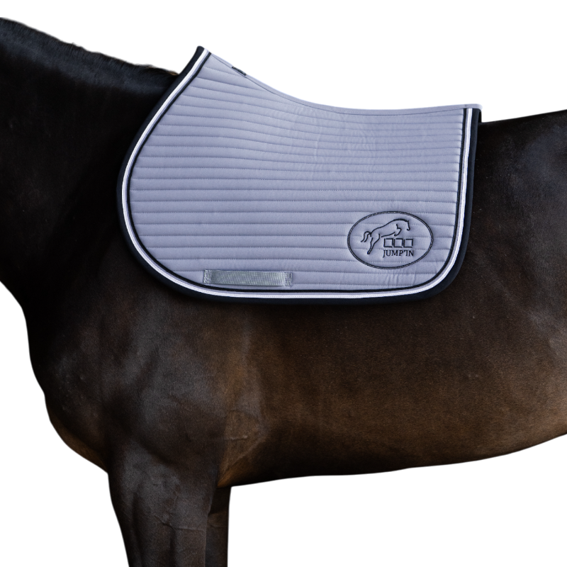 Jump'In - Tapis de selle Balthazar gris/ noir | - Ohlala
