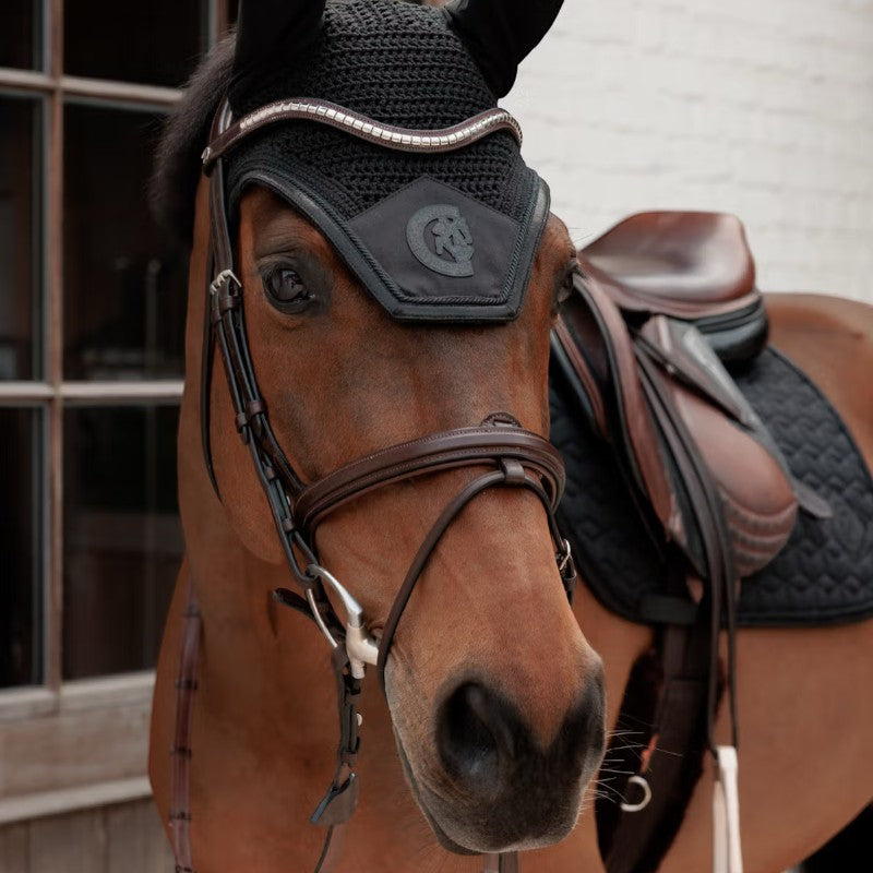Kentucky Horsewear - Bonnet pour chevaux Wellington Sparkling noir