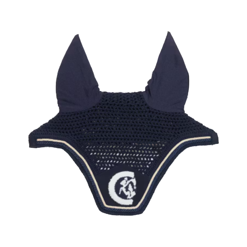 Kentucky Horsewear - Geluidswerend paardenhoofdkapje Wellington 3D Logo Rope marine | - Ohlala