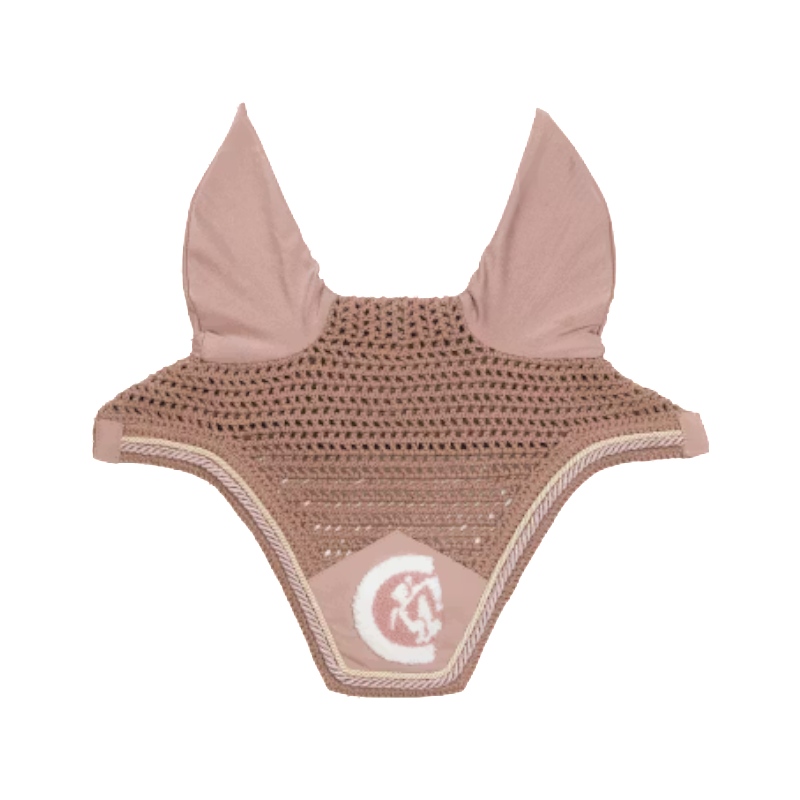 Kentucky Horsewear - Geluidswerend paardenkapje Wellington 3D Logo Rope oud roze | - Ohlala