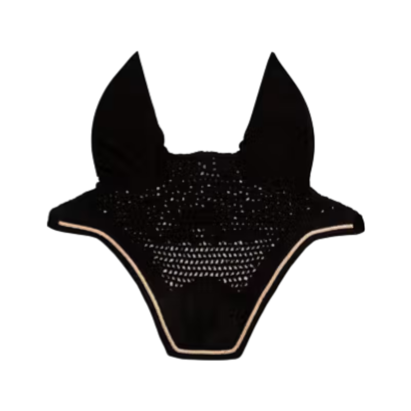 Kentucky Horsewear - Bonnet pour chevaux anti-bruits Wellington Basic Velvet noir | - Ohlala