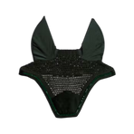 Kentucky Horsewear - Bonnet pour chevaux anti-bruits Wellington Velvet Pearls pine green | - Ohlala
