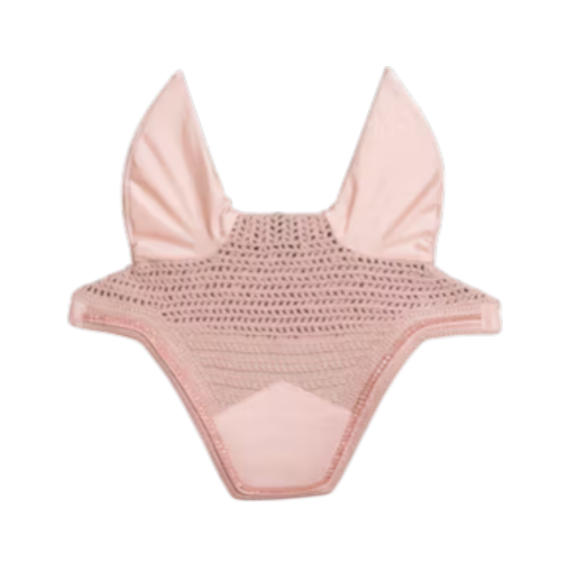Kentucky Horsewear - Bonnet pour chevaux anti-bruits Wellington Velvet Pearls vieux rose | - Ohlala