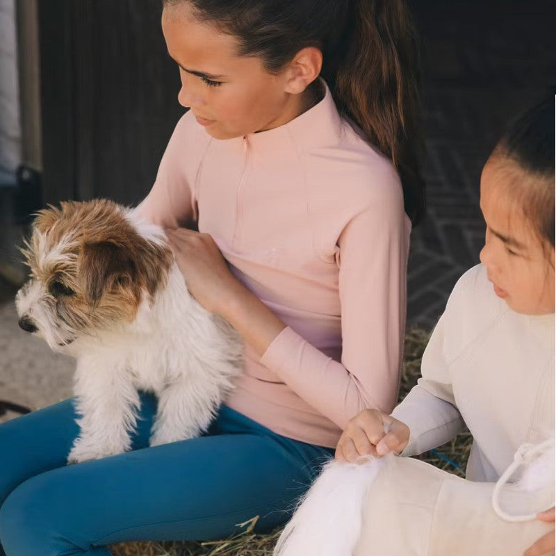 Kentucky Horsewear - T-shirt d'entraînement Madrid Kids fille manches longues vieux rose | - Ohlala