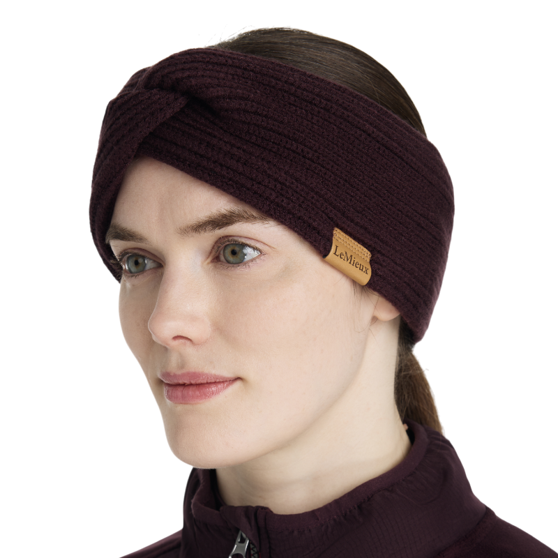 Lemieux - Bandeau femme côtelé croisé Clara damson | - Ohlala