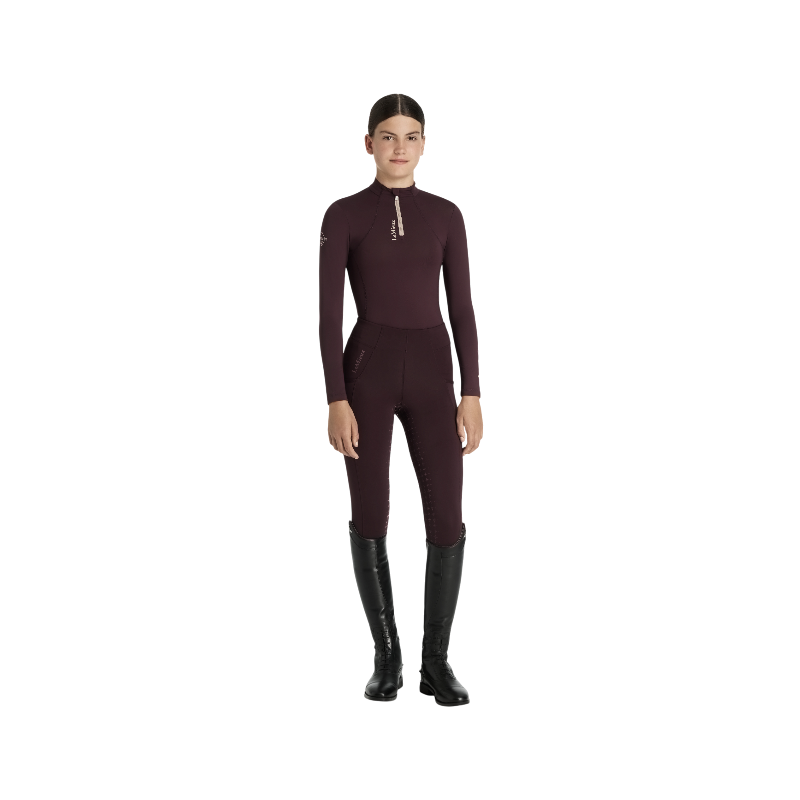 Lemieux - Baselayer manches longues enfant Classique Young Rider damson