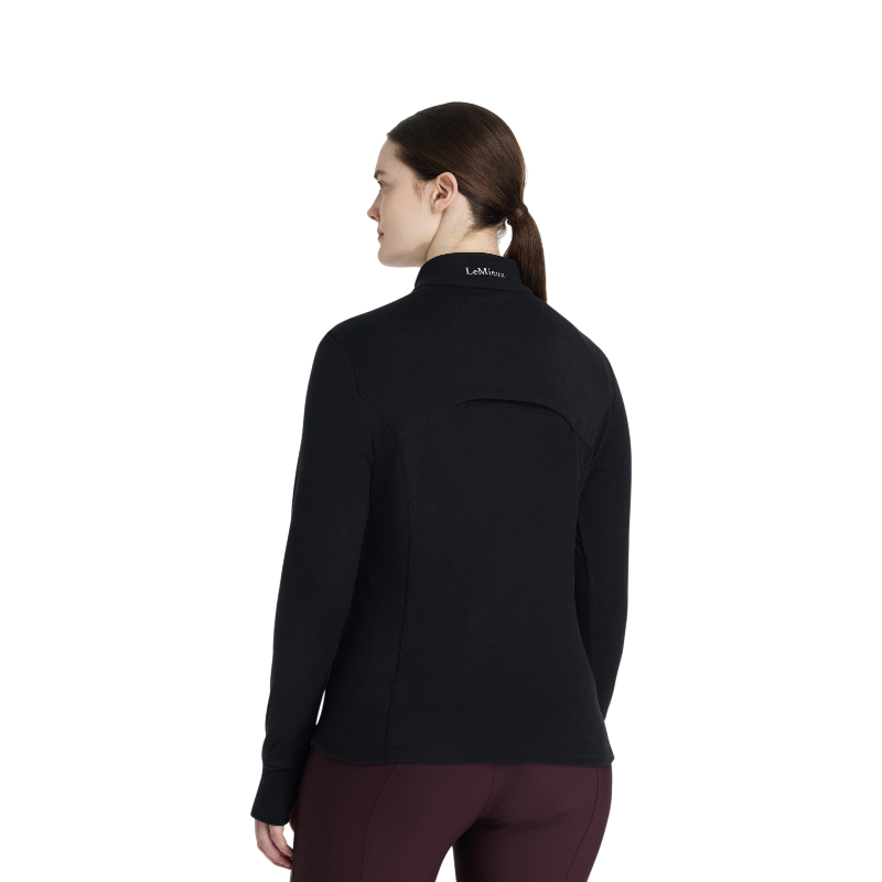 Lemieux - Baselayer polaire à col zippé femme Frances noir