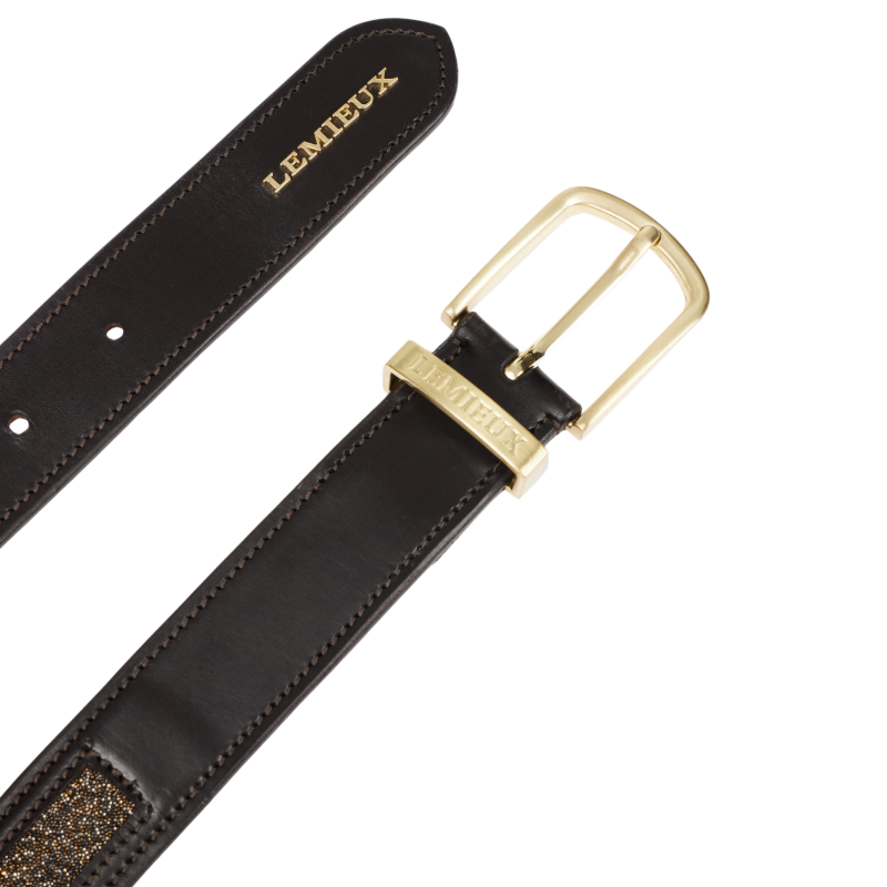 Lemieux - Ceinture Crystal Insert marron | - Ohlala