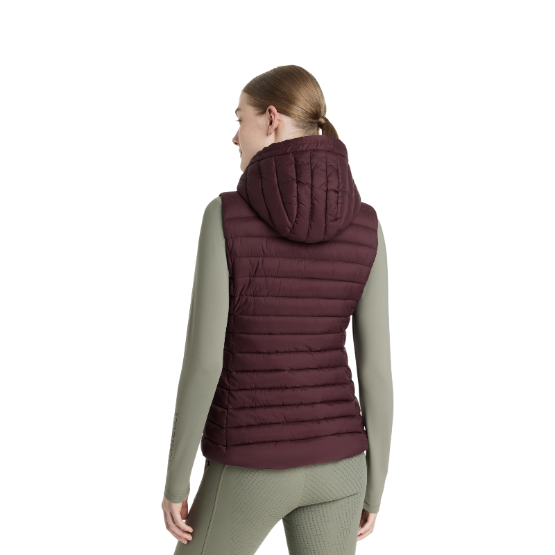 Lemieux - Doudoune sans manche à capuche femme Rose damson