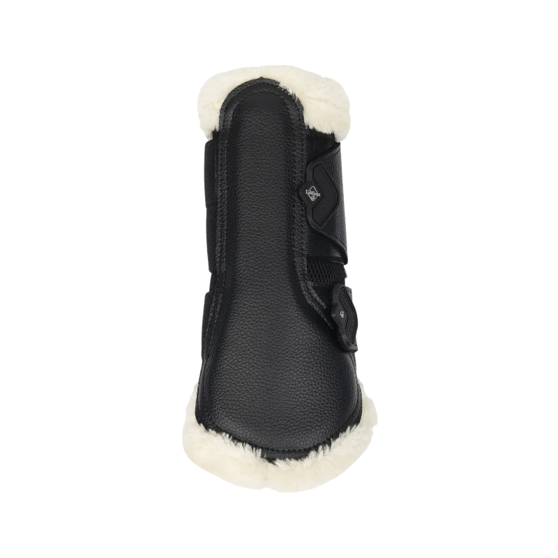Lemieux - Guêtres fermées souples Mesh Fleece Edged noir/ naturel