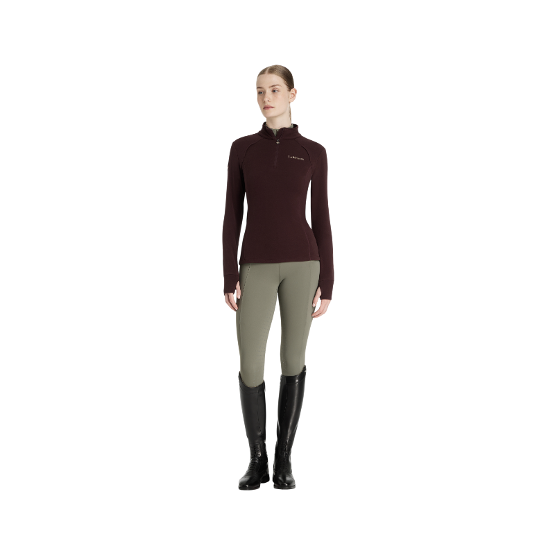 Lemieux - Polaire à col zippé femme Frances damson