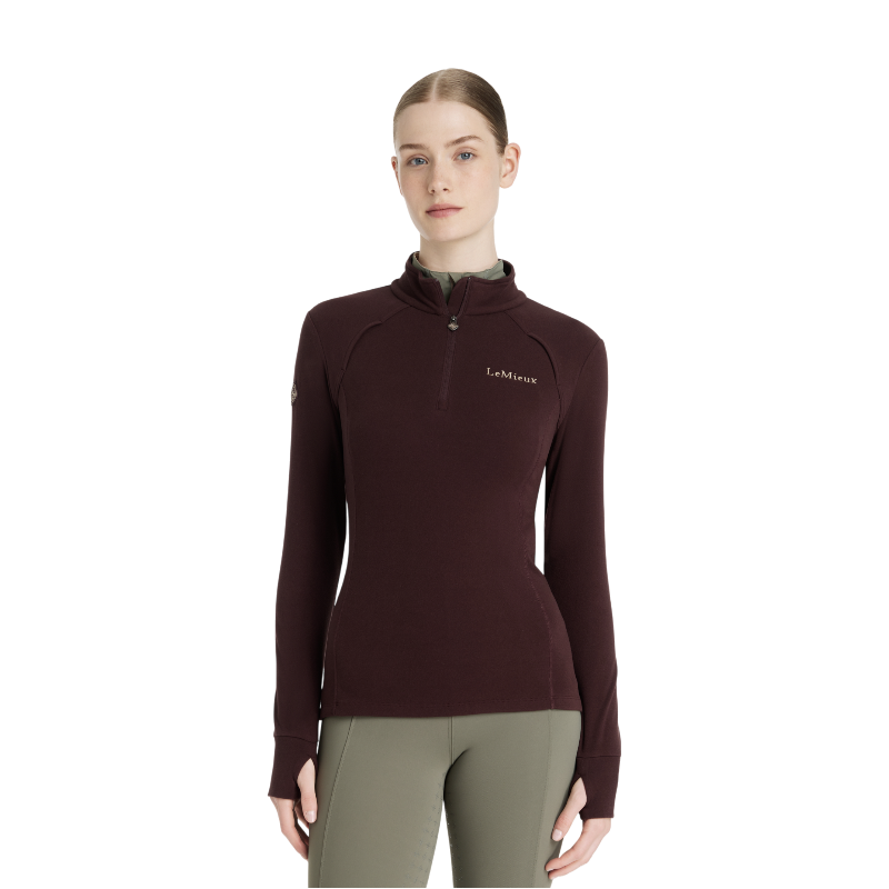 Lemieux - Polaire à col zippé femme Frances damson