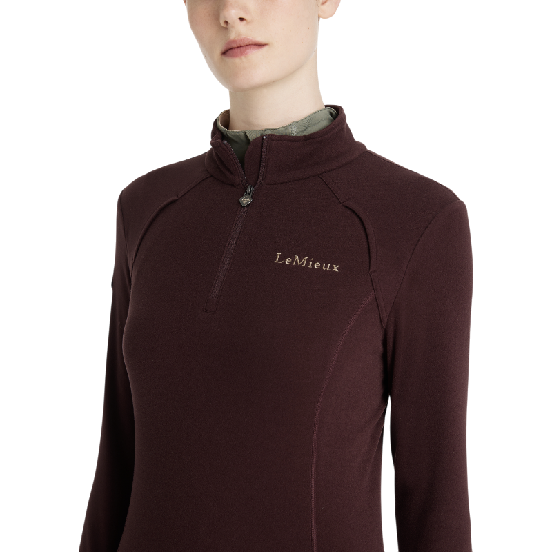 Lemieux - Polaire à col zippé femme Frances damson
