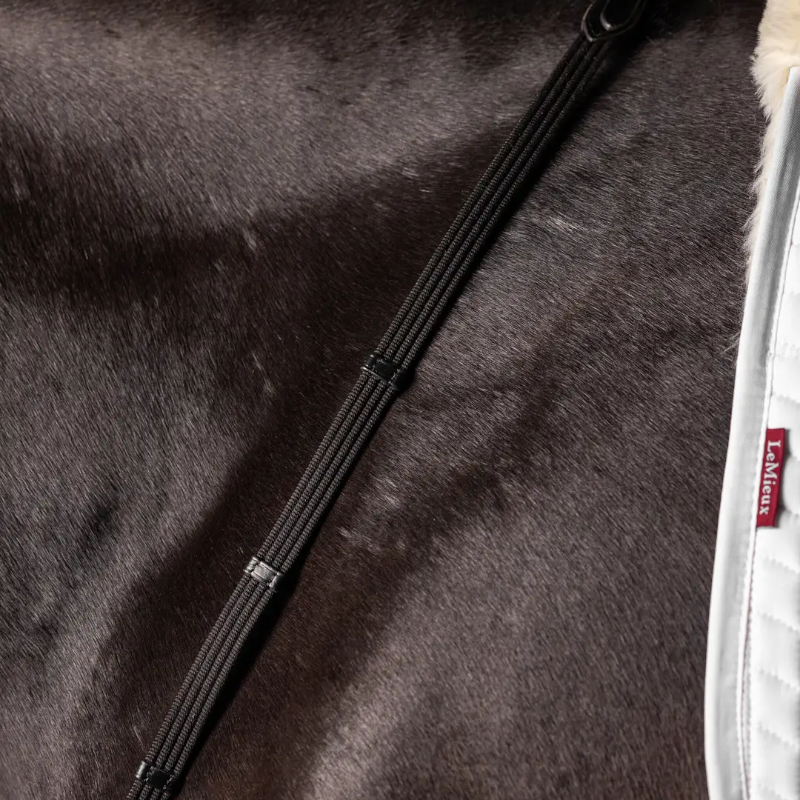 Lemieux - Rênes Webbed Continental noir/ argent | - Ohlala