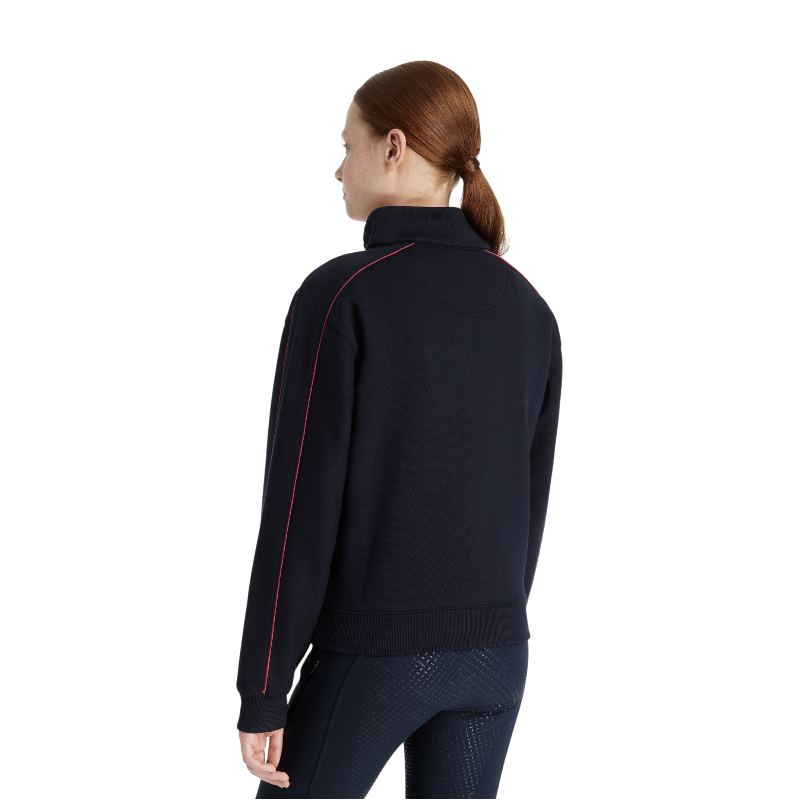 Lemieux - Sweat col zippé enfant Young Rider Kate marine/ cranberry