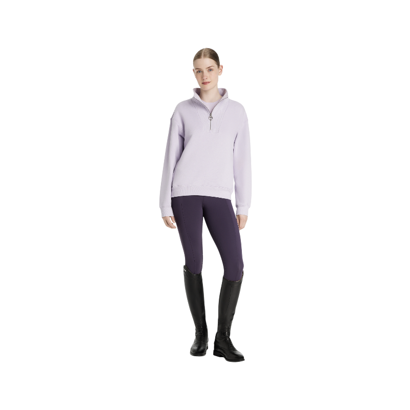 Lemieux - Sweat col zippé femme Keira lilac
