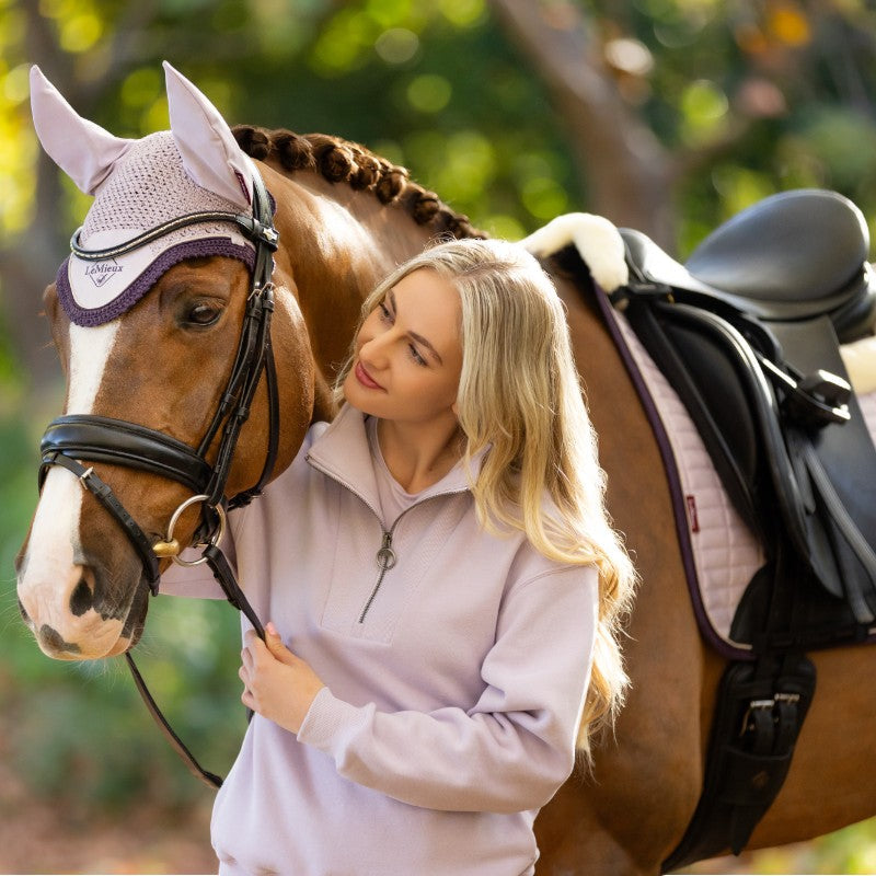 Lemieux - Sweat col zippé femme Keira lilac