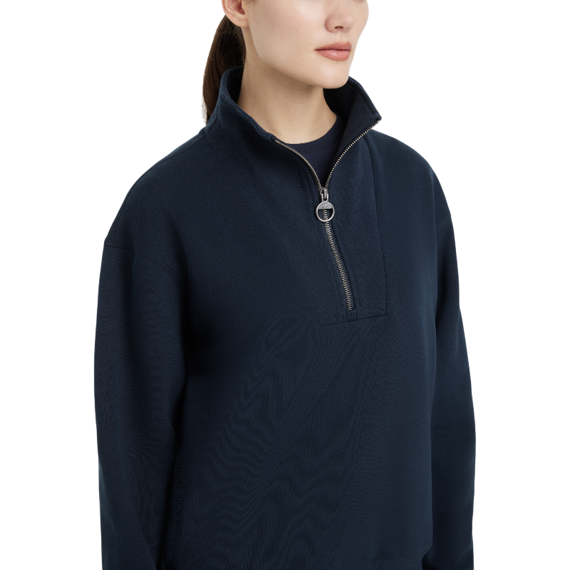 Lemieux - Sweatshirt femme col zippé Keira marine