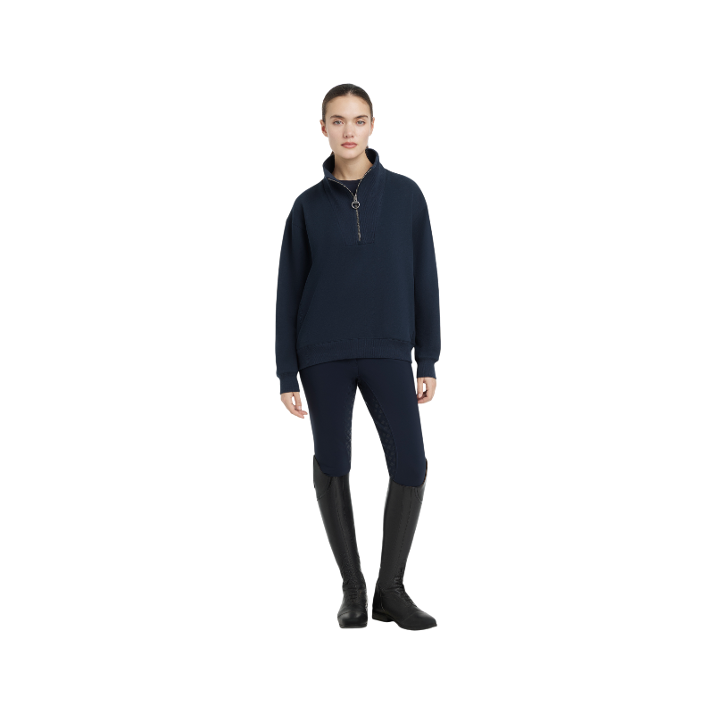 Lemieux - Sweatshirt femme col zippé Keira marine
