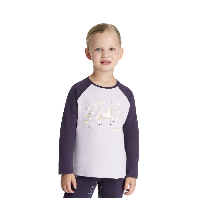 Lemieux - T-shirt manches longues enfant Lemon Mini Jamie lilac | - Ohlala
