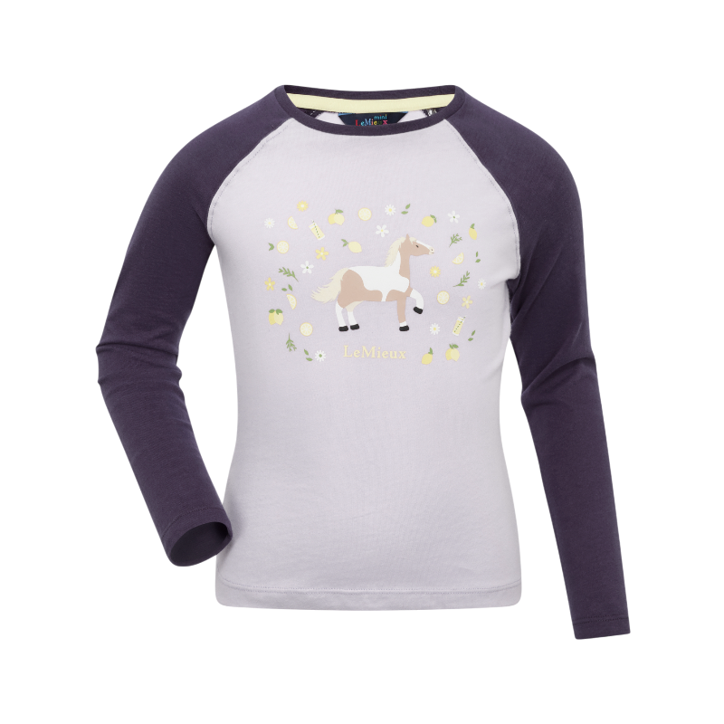Lemieux - T-shirt manches longues enfant Lemon Mini Jamie lilac | - Ohlala