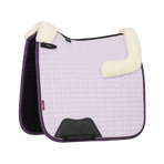 Lemieux - Dressuurschabraque Square suédine merinos+ lila | - Ohlala