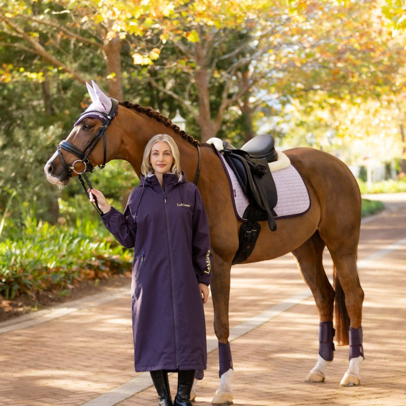 Lemieux - Tapis de dressage Square suédine mérinos+ lilac | - Ohlala